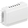 Uponor Smatrix Base samlemodul PULSE M-243 kommunikationsmodul i hvid plast med synlige pins og stik på hvid baggrund.
