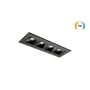 SG Armaturen Inspire R 150 downlight i sort aluminium med fire kubistiske reflektorer, justerbart hvidt lys (TW).