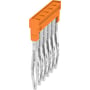 Weidmüller ZQV 1,5N/6 laske med 6 poler i orange, viser PUSH IN terminaler for 1,5mm2 ledere.