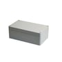 BERNSTEIN CA-150 montagekasse i aluminium, 125 × 80 × 57 mm, set fra en anden skrå vinkel med låg og skruer.