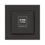 mTouch One-R termostat og regulator i mat sort, viser CTM LYNG mTouch One logo og betjeningsknapper.