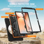 Tegning af coverets adskilte dele viser 4smarts Rugged Case Grip til Samsung Galaxy Tab A11+.