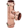 Viega Profipress T-stykke i kobber med dimensioner 42-22-42mm og SC Contur for kobberrør.