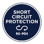 Varta ikon der indikerer 'Short Circuit Protection' for Ni-MH batterier.