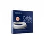 Ebeco Cableflex gulvvarmekabel på tromle i mørkeblå emballage med produktinformation og 20W/m angivet.