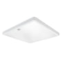 SG Armaturen Sense Surface, et tyndt hvidt 600x600mm LED-panel med integreret PIR sensor, vist fra en vinkel.