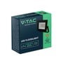 Emballagen til V-TAC 10W LED projektøren, der viser produktets specifikationer og V-TAC logo.
