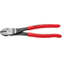 Knipex 7401 200mm kraftsidebidetang med poleret hoved og røde, plastbelagte greb, perfekt til hård belastning.