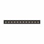 SpectrumLED Grid S sort 12 W armatur set lige nedefra med lyskilderne synlige langs hele fronten.