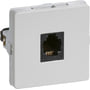 LK FUGA® – Teleudtag med 1 stk. Modular Jack 6P6C konnektor m. skrueklemmer, 1 modul, lysegrå