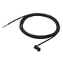 Omron dedikeret kabel F39-JG10C-D, 10 meter, med sort kabel og specialkonnektor på hvid baggrund.