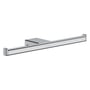 Hansgrohe AddStoris dobbelt toiletpapirholder i blank krom metal, med plads til to ruller og skjult vægmontering.