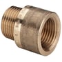Viega haneforlænger i rødgods med 1/2" indvendigt gevind og 65mm længde, vist på hvid baggrund.