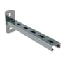 Walraven RapidStrut Konsol 21H, 200 mm lang og 41 mm bred, fremstillet af varmgalvaniseret BUP 1000 materiale.