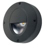 SG Armaturen Callisto Wall grafit, et kompakt LED vægarmatur med diameter 110mm og en varmhvid lyskilde på 2700K.