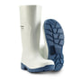 Sika Footwear PU-støvle 60131 Multigrip O4 i hvid med blå ydersål i størrelse 43.