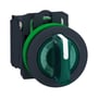 Schneider Electric Harmony XB5/ZB5 komplet drejegreb i grøn farve med flush montage og LED belysning.