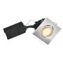 Uni Install indbygningsspot, inkl. LED-pære (Philips / 97Ra ExpertColor / 5,5W / 355lm / 36° / 2700K / A++ / dæmpbar), GU10 (230V), firkantet, børstet alu – Nordtronic, Philips Lighting