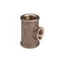 Viega T-stykke i rødgods silicium bronze med Rp 1" indvendigt gevind på alle tre udgange, ideel til VVS-installationer.