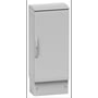 Schneider Electric sokkel til PLA kabinetter, grå RAL 7035, måler 200x750x420mm og har IP44/IK10 beskyttelse.