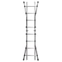 JUMBO Stillads Proff multistige i aluminium set forfra, foldet ud som en lang, lige stige med to sektioner.