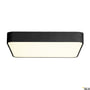 SLV MEDO 60 SQUARE LED loftlampe i sort aluminium med integreret lys på hvid baggrund.