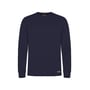 Tranemo Workwear t-shirt 5947-89 i marineblå vist forfra med lange ærmer, rund hals og ribkanter.