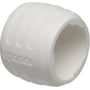 Uponor Q&E ring i hvid PPSU materiale til 16mm rør, med synlig Uponor logo og ribbet yderside for bedre greb.