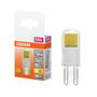 Osram LED PIN klar lyskilde med G9 sokkel, 2,6W, 320lm, varm hvid og 3 års garanti vist på sin emballage.