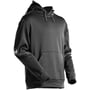 Mascot fleece hættetrøje 22286-608 i sort, str. 2XL, vist forfra med hætte og lomme.