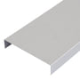 U-profil, blank aluminium, til bjælker og limtræ, 20 x 115 x 20 mm, 1 meter