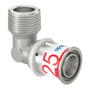 Uponor S-Press MLCP – Vinkelovergang 90° m. preskobling/nippel, 25 mm x ¾"