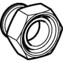 Teknisk illustration af Geberit Mapress CUG omløber i kobber, 28 mm x 1.3/8", viser muffesamling og gevinddetaljer.