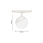 Spectrum SHIFT Globe 5W LED-pære med dimensioner angivet som 130 mm højde og 100 mm diameter.