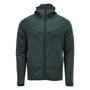 Mascot Customized fleece hættetrøje med lynlås, skovgrøn, 3XL, vist forfra med lukket lynlås, fremhæver ribstrikket tekstur.