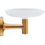 Duravit Starck T sæbeskål i børstet bronze med hvid skål, måler 140x119x66 mm.
