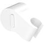 Hansgrohe WallStoris Push håndbruserholder i mat hvid kunststof med justerbar glider og betjeningsknap, 61x43x77 mm.