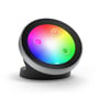 Homey Portal smart home-controller viser en farveskala til styring af smart belysning på den runde touchskærm.