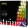 Twinkly Strings smart LED lyskæde, 400 Color+White (RGBW) lys, 32 meter, sort ledning, Bluetooth/WiFi