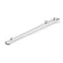 Philips Pacific WT490C industriarmatur i hvid med 1200 mm længde, visende dens lange LED-strips og monteringsclips på hvid baggrund.