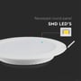 Nærbillede af V-TAC LED panelets overflade og SMD LED chip, der illustrerer lyskilden.