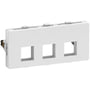 LK FUGA – Dataudtag til 1-3 stk. keystone konnektorer, large keystone port (ca. 20,5 x 14,8 mm), 2 modul, hvid