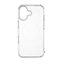 Transparent magnetcover til Apple iPhone 17 set bagfra med kameraåbningen øverst til venstre og magnetring i midten.