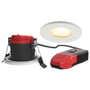 Ansell Lighting Prism Pro downlight 5W/7W med tilhørende driver og monteringsramme med fjederbelastede klemmer.