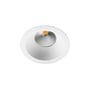SG Armaturen Junistar Soft LED downlight i hvid, 9W, 4000K, DALI, med klart frontglas og reflekteret lyskilde.