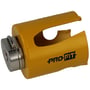 PRO-FIT HM hulsav med adaptor i 58 mm diameter, fremstillet af gult metal med PRO-FIT logo.