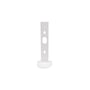 SG Armaturen Tube Wall hylde i hvid aluminium, 85mm bred og 250mm høj, med monteringshuller.