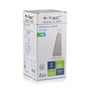 Emballagen til V-TAC 6W LED væglampen, der viser produktbilleder, specifikationer og V-TAC branding.