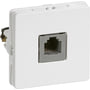 LK FUGA® – Dataudtag inkl. 1 stk. Modular Jack 6P6C (RJ12) konnektor m. skæreklemmer, 1 modul, hvid