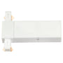 SG Armaturen Zip 230V T-tilkobling i hvid, et tilslutningsstykke til skinnesystemet med synlige tilslutningspunkter.